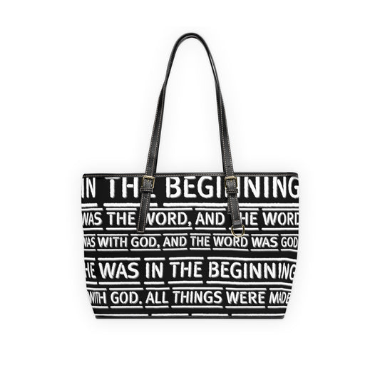 John 1:5 Scripture, Leather Shoulder Bag - The Bible Junkies®