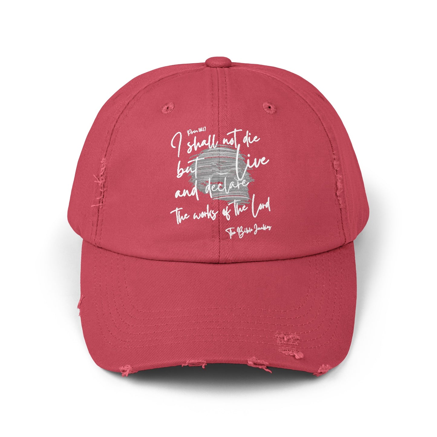 I Shall Live, Unisex Distressed Cap - The Bible Junkies®